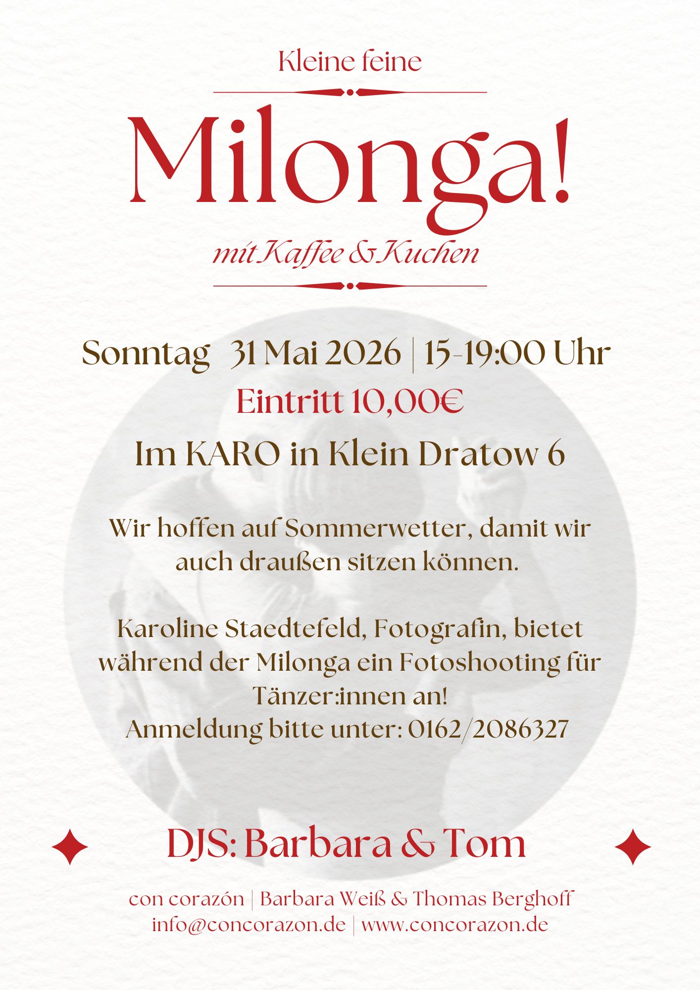 Milonga mit Kaffee & Kuchen